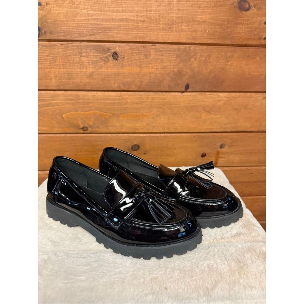 Jones New York Women's Loafers Priscilla Black patent leather Sz 10 NWOB